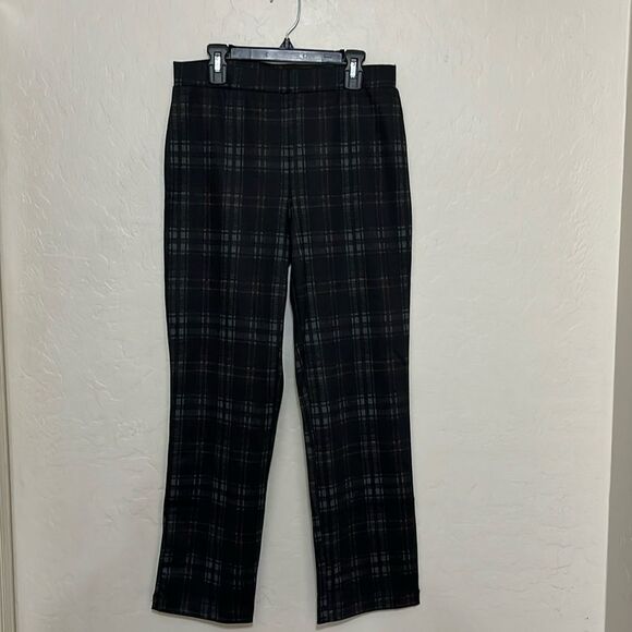 Nordstrom Sanctuary Black Plaid Pull-On Pants Boho Contemporary Brand New - Picture 1 of 11